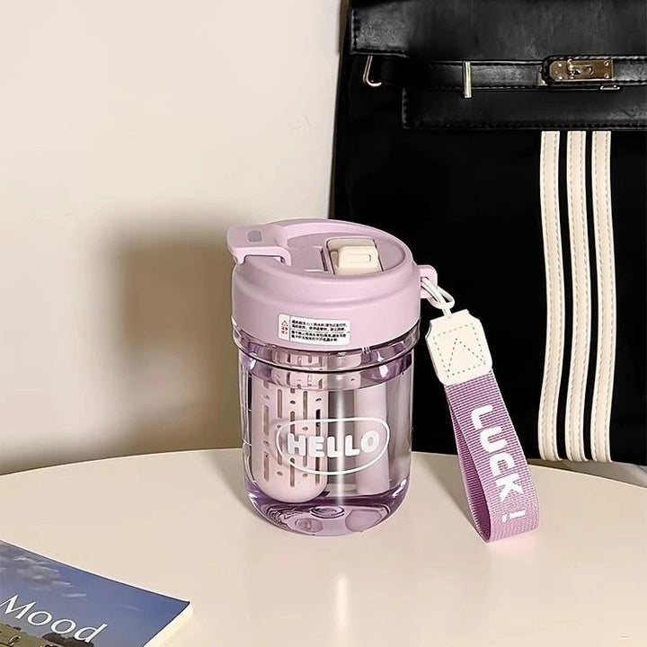 Damen stilvoll Trinkflasche mit integriertem Tragesystem Luvikno