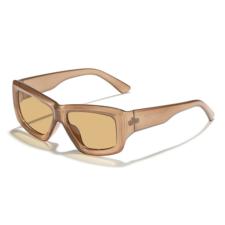 Dame moteriktig solbrille i unik ramme Luvikno