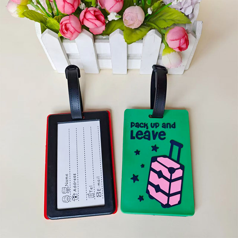 Unisex bagasjelapp i kreativ regnbue-design Luvikno