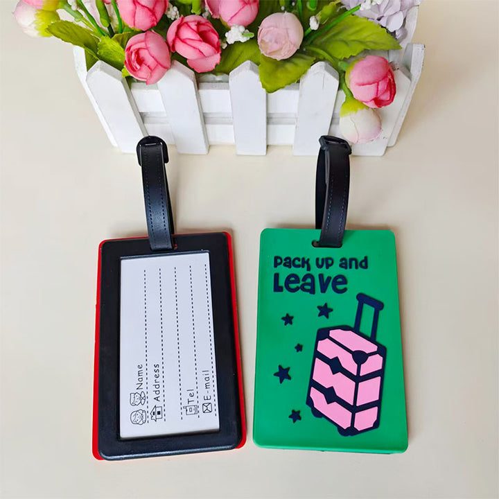 Unisex bagasjelapp i kreativ regnbue-design Luvikno