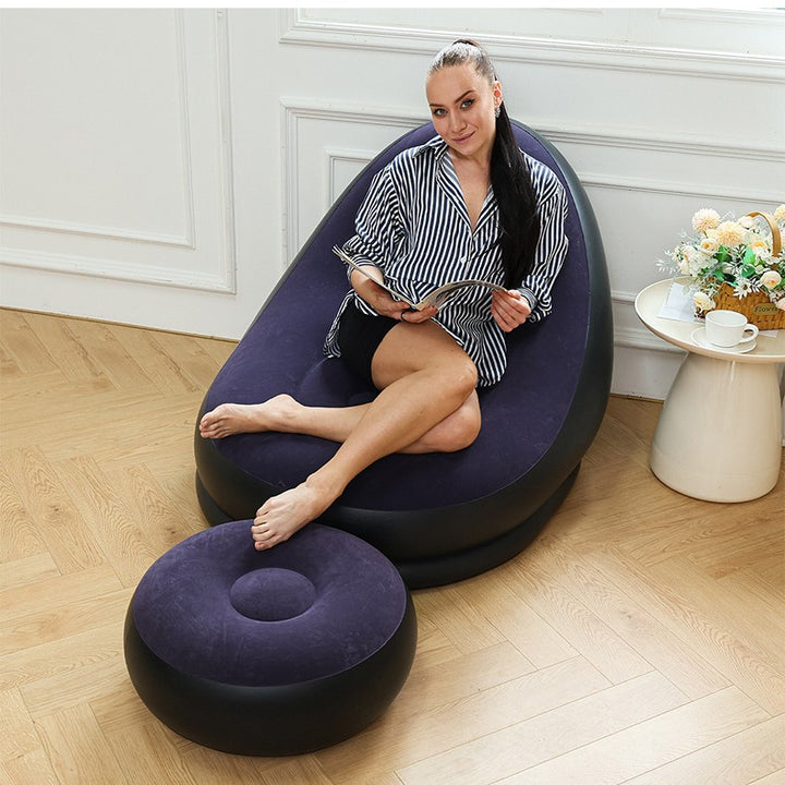Kvinne oppblåsbar komfortsofa med ergonomisk ryggstøtte Luvikno