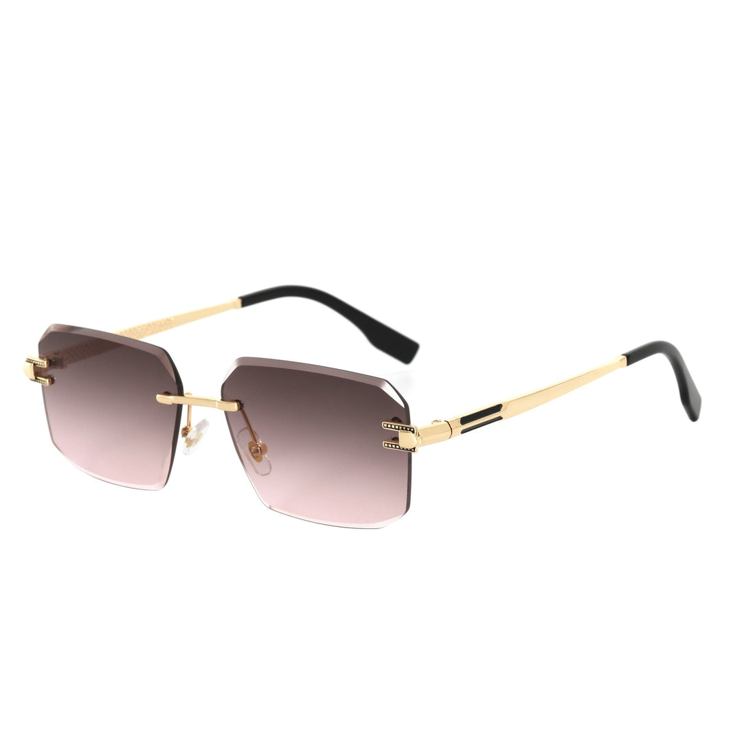 Dame Geometrisk Designer-solbrille med luksuriøs metallramme og høykvalitets UV-beskyttelseslinser Luvikno