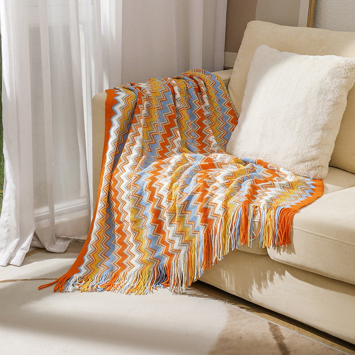 Damer Zigzag Mønster Blanket Luvikno