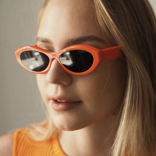 Dame Cat-Eye solbrille med stilig ramme Luvikno
