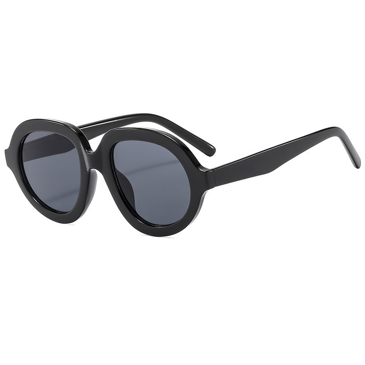 Dame trendy solbriller med bred, oval ramme Luvikno