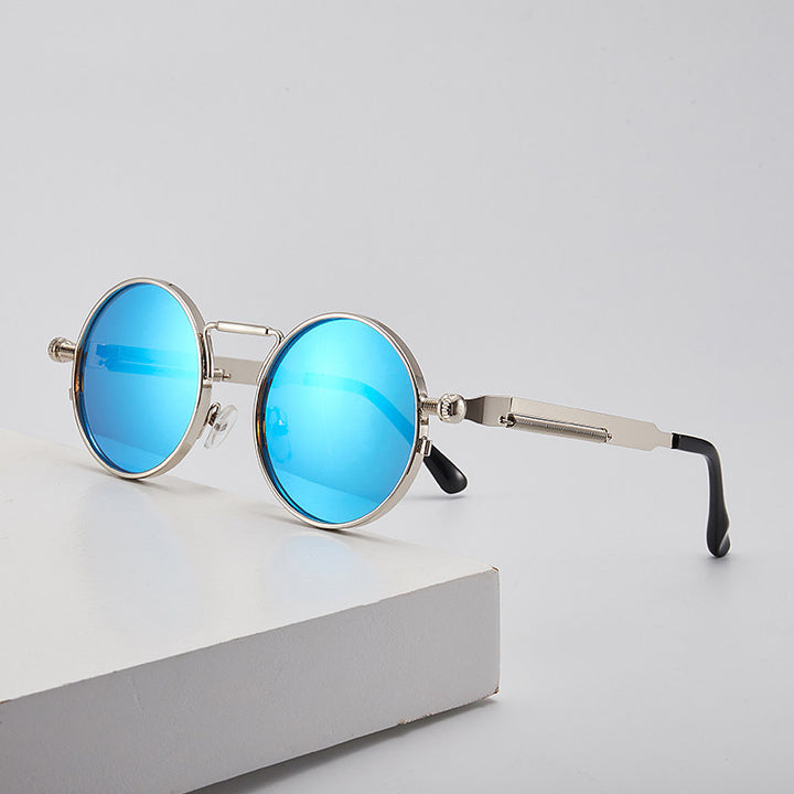 Dame elegant rund metallbrille Luvikno