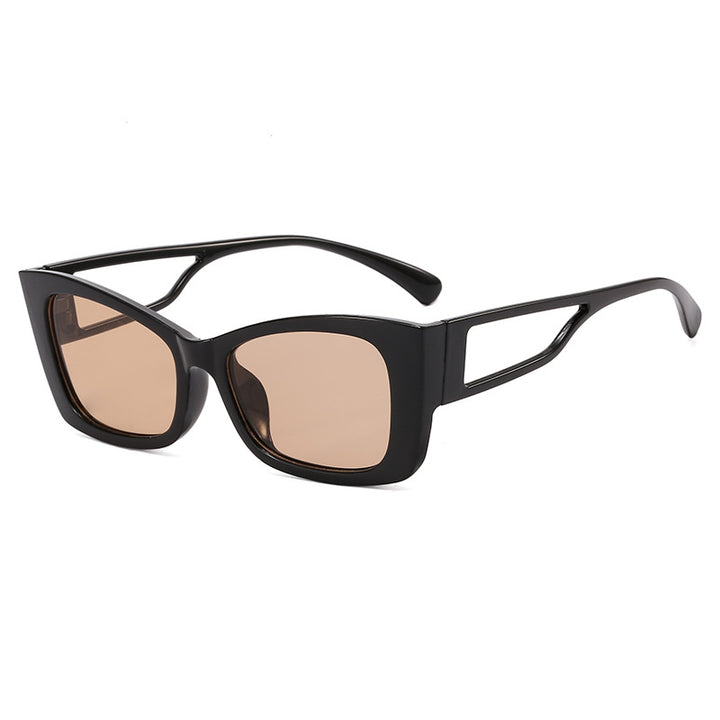 Damer trendy geometrisk solbrille med firkantet ramme Luvikno