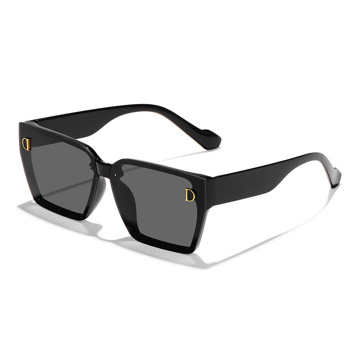 Dame moteriktig solbrille i unikt design med overdimensjonerte glass Luvikno
