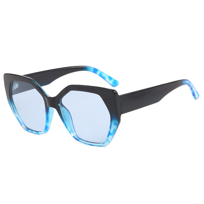 Dame oversized geometrisk solbrille Luvikno