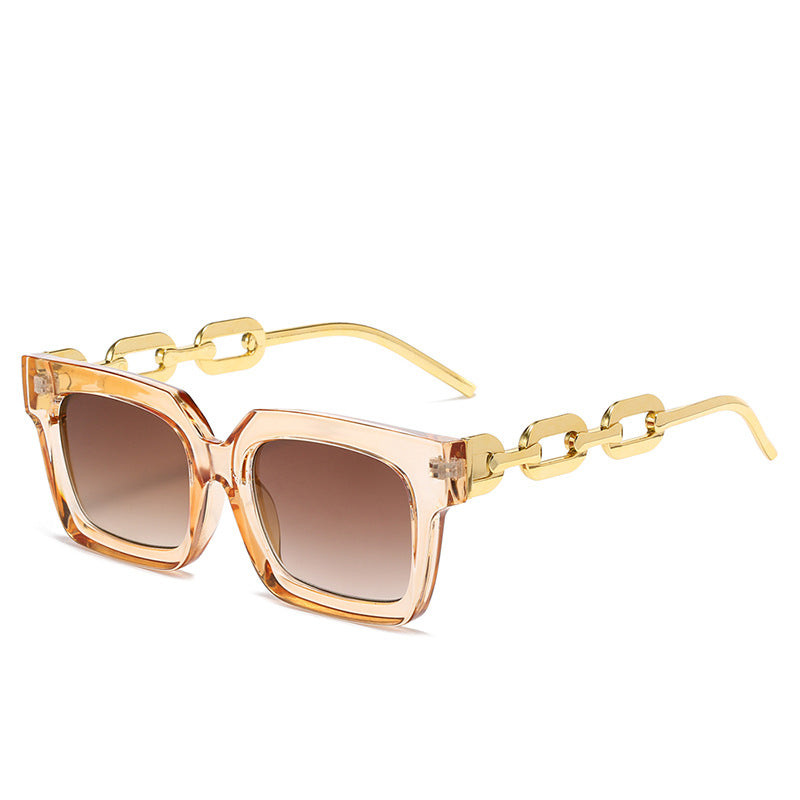 Dame moteriss solbrille med unikt kjedeelement Luvikno