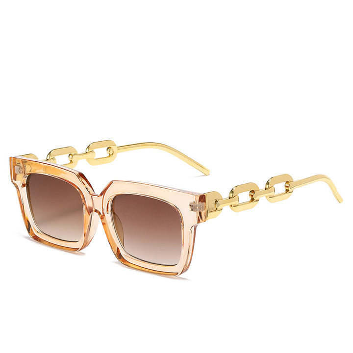 Dame moteriss solbrille med unikt kjedeelement Luvikno