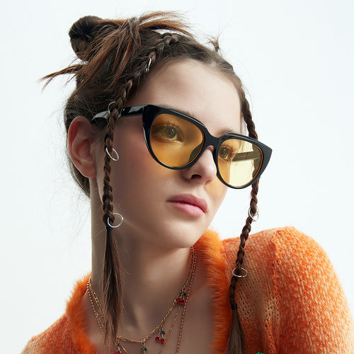 Damer trendy Cat-Eye solbriller med komfortabel passform Luvikno