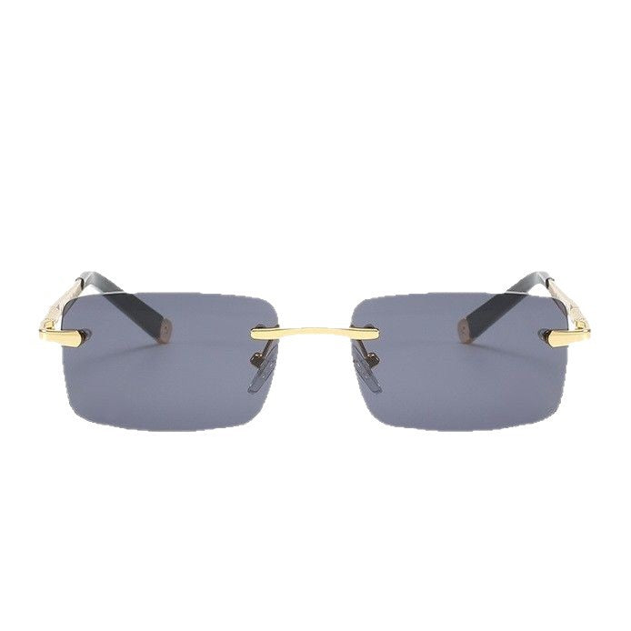 Damer stilige solbriller med elegant metallramme og polarisert glass Luvikno