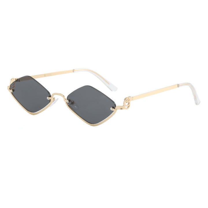 Dame mote kvadratisk solbrille med luksuriøs metallramme Luvikno
