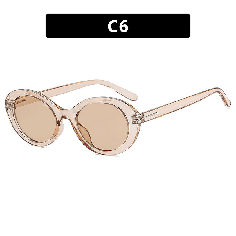 Dame moteriktig solbrille med innovativ oval ramme og UV-beskyttelse Luvikno