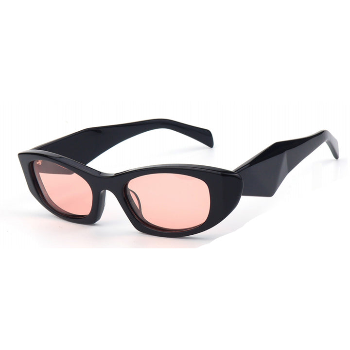 Dame Cat-Eye solbriller i moderne retro-design med stilfull plastinnfatning Luvikno