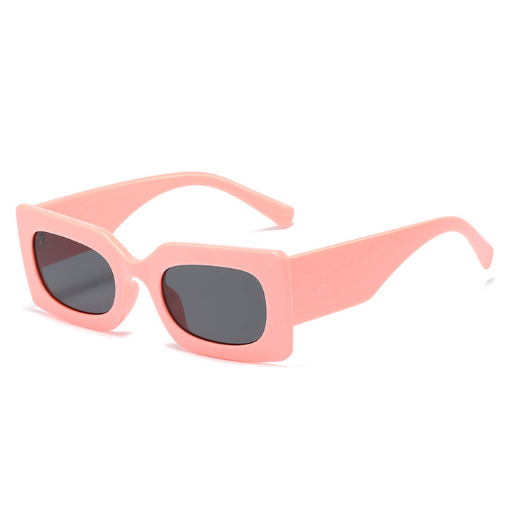 Dame modische solbrille i kantet design Luvikno