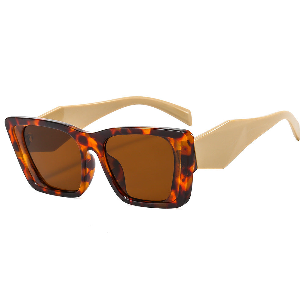 Dame oversized designer-solbrille med futuristisk ramme Luvikno