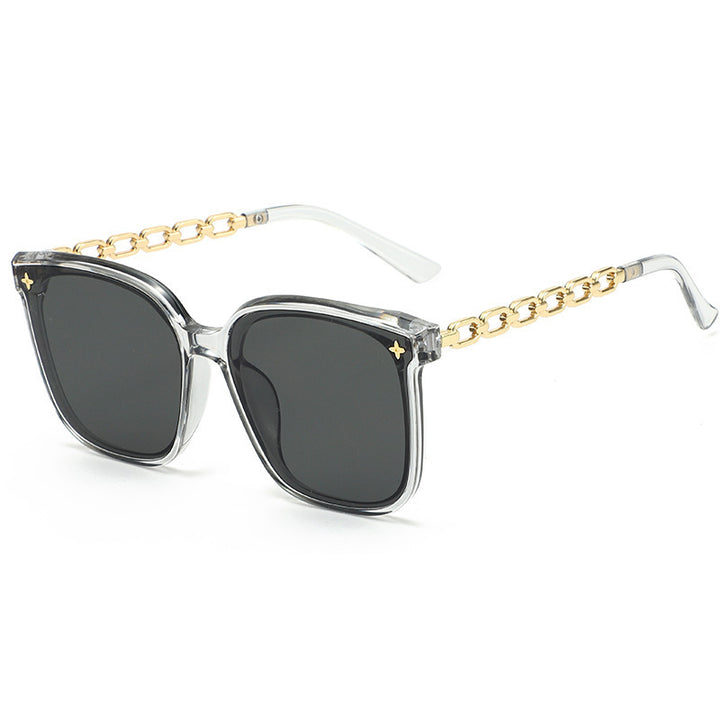 Dame Designer-solbrille med elegante lenker Luvikno