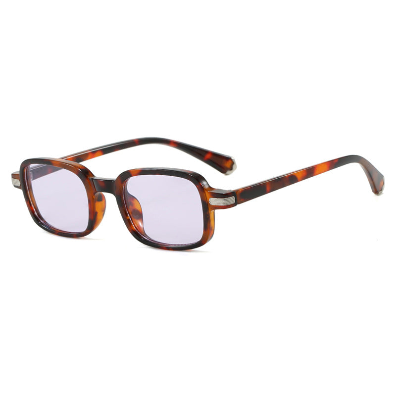 Dame moteriktig kvadratisk solbrille i trendy skilpadde-design Luvikno