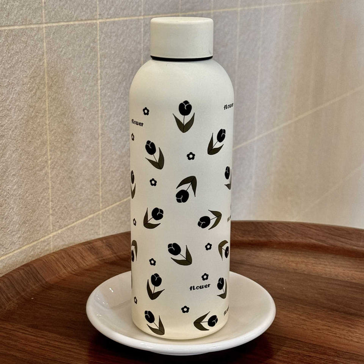 Damen Isoliertrinkflasche mit elegantem Blumendesign Luvikno