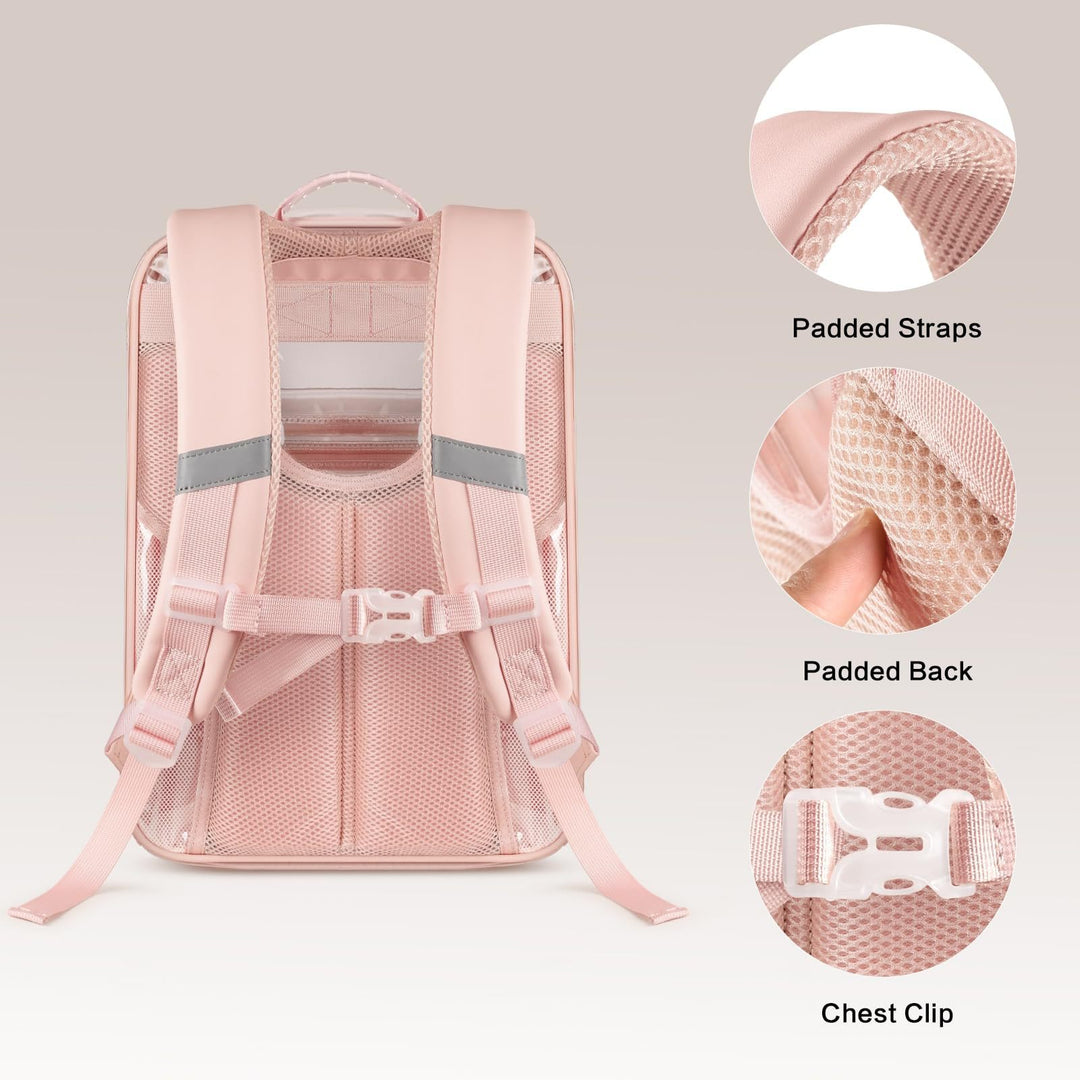 Unisex transparent ryggsekk med flere rom og pustende design Luvikno