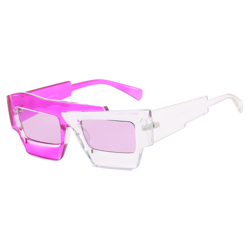 Dame trendy geometrisk solbrille Luvikno