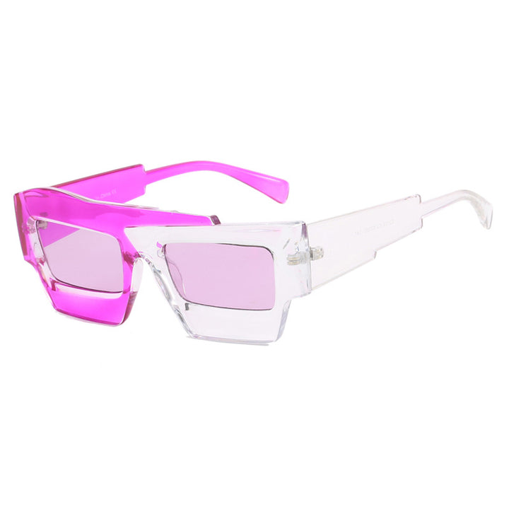 Dame trendy geometrisk solbrille Luvikno