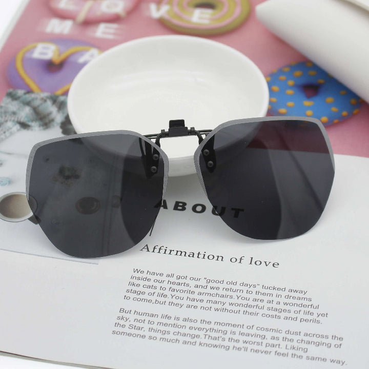 Dame moterik Oversized-solbrille med kvadratisk design Luvikno