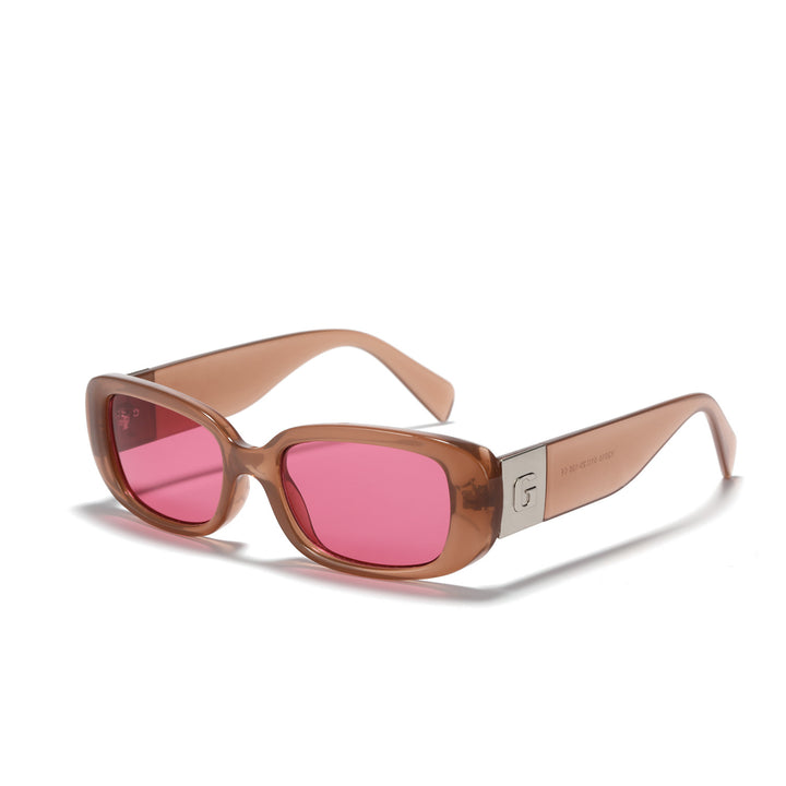 Dame moteriktig solbrille med luksuriøs acetatramme Luvikno