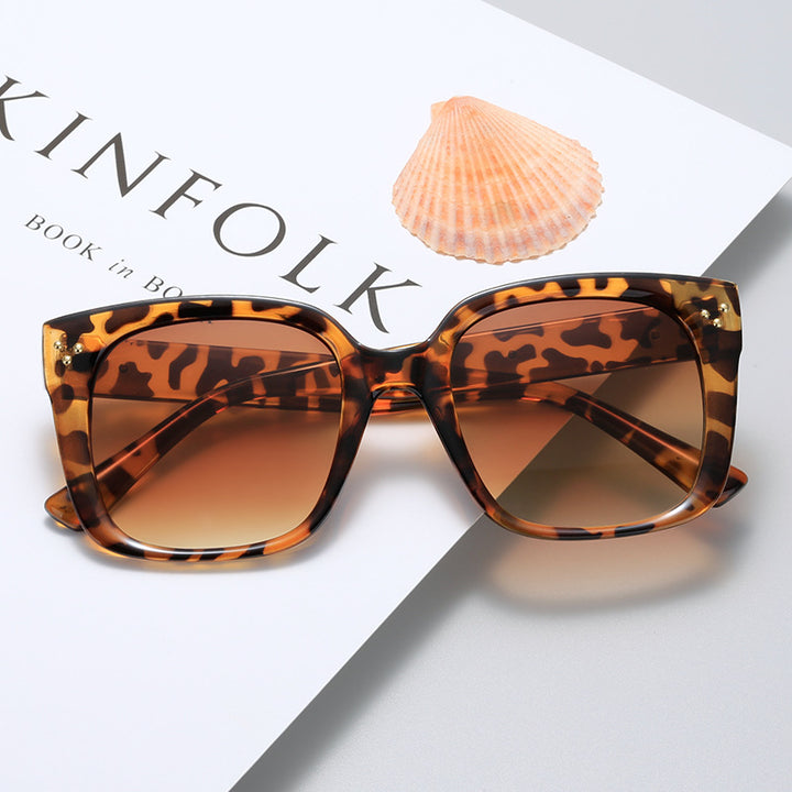 Dame firkantet solbrille med innovativ ramme og UV-beskyttelse Luvikno