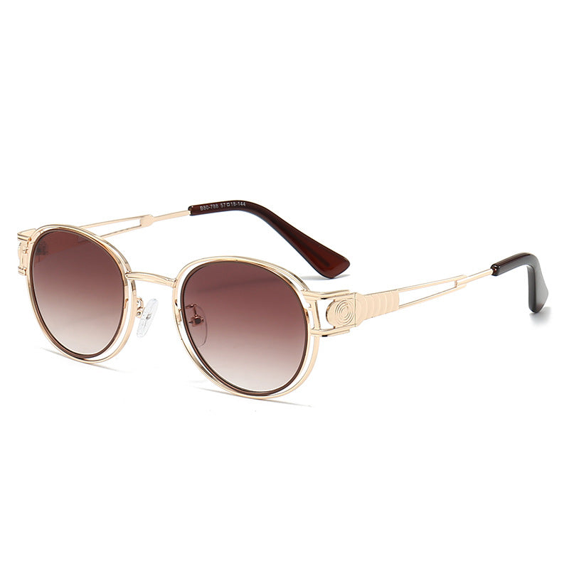 Dame solbrille med moderne metallramme og komfortable nesepads Luvikno