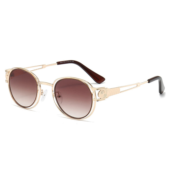 Dame solbrille med moderne metallramme og komfortable nesepads Luvikno