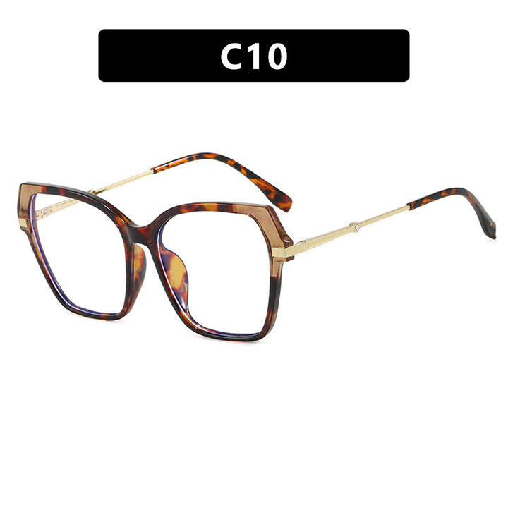 Dame kvadratisk solbrille med elegant metallramme og beskyttende UV-filter Luvikno