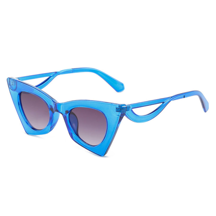 Dame Cat-Eye solbriller med elegante designelementer Luvikno