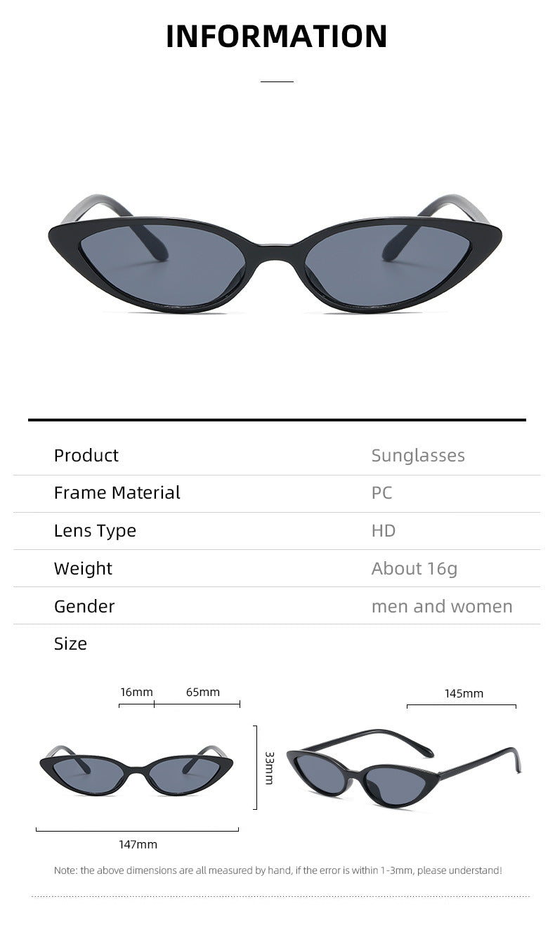 Dame stilige Cat-Eye solbriller Luvikno
