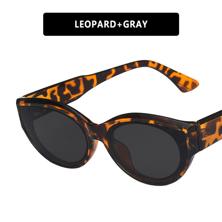 Damer Cat-Eye solbriller med stilfullt leopardmønster og UV-beskyttelse Luvikno