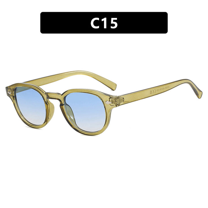 Dame rund solbrille med elegant design og UV-beskyttelse Luvikno