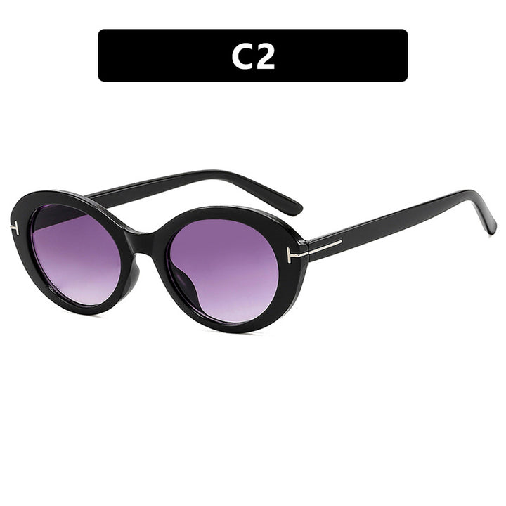 Dame moteriktig solbrille med innovativ oval ramme og UV-beskyttelse Luvikno