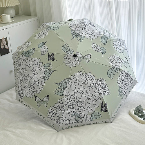 Dame Faltbar paraply med innovativt blomsterdesign Luvikno