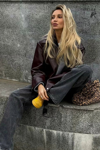 Luvik | Käänteinen Nahkabiker-takki