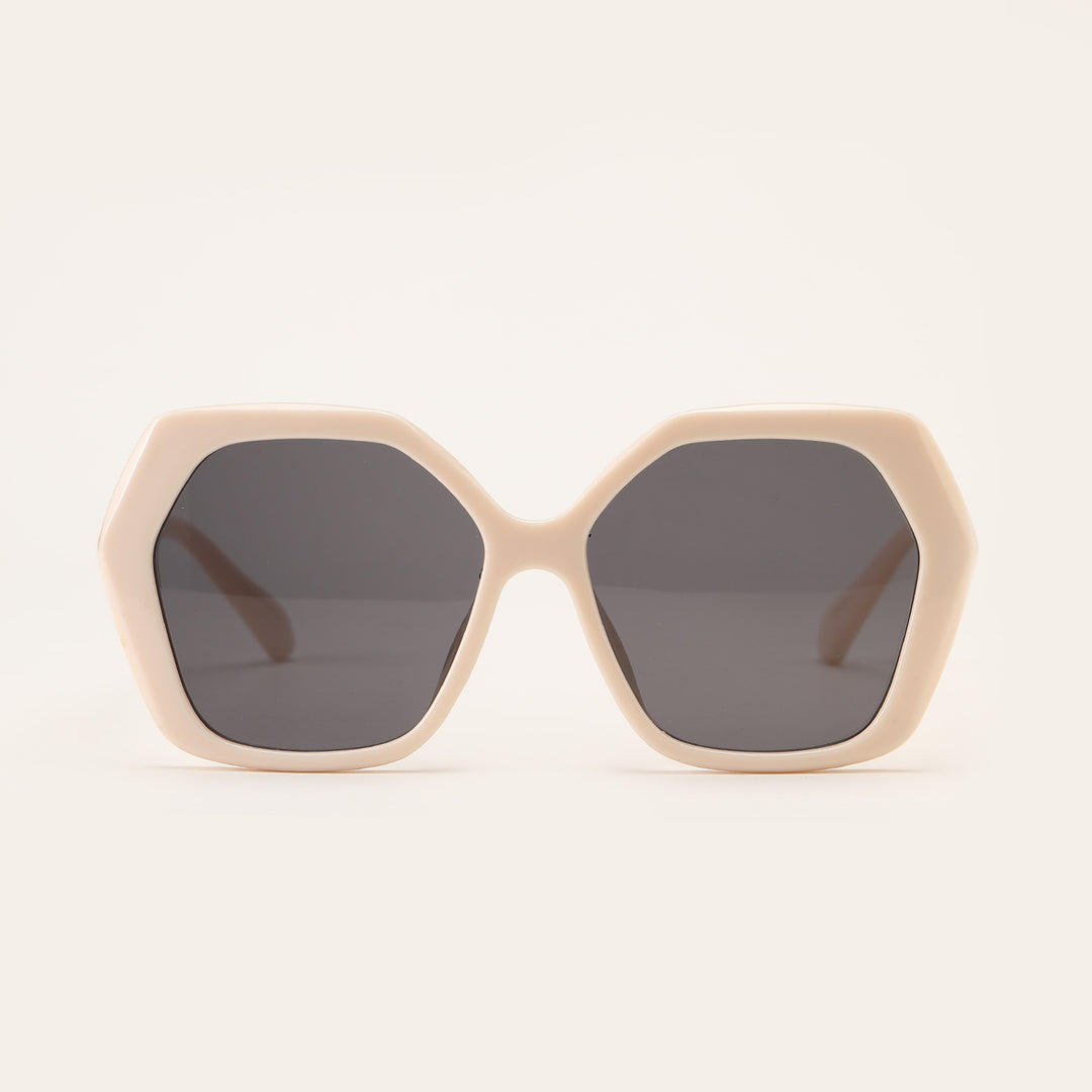 Dame geometrisk solbrille med iøynefallende design Luvikno