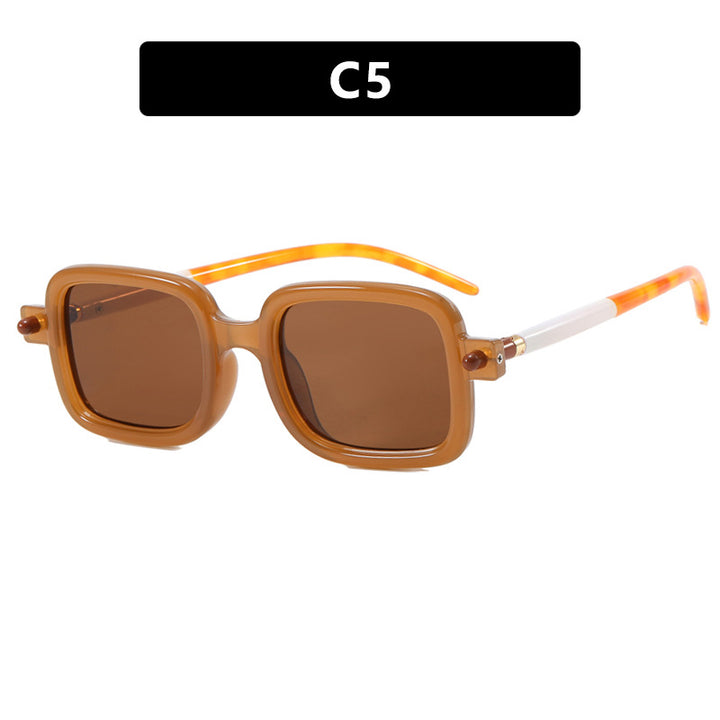 Dame kvadratisk solbrille med iøynefallende og moderne design Luvikno