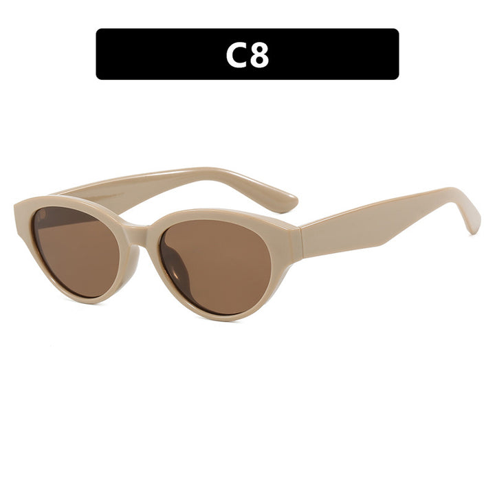 Dame Cat-Eye solbriller med beskyttende UV-filter og elegant ramme Luvikno