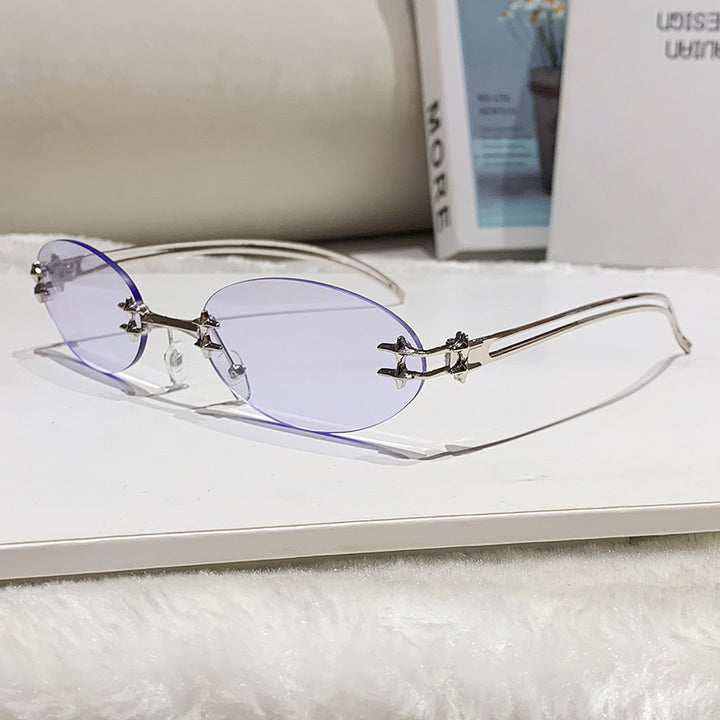 Dame elegant metallbrille med filigran design Luvikno