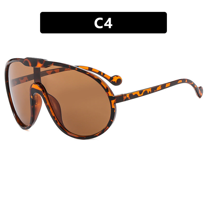 Dame futuristisk gjennomsiktig solbrille med elegant form Luvikno