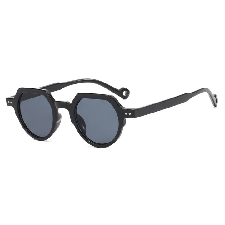 Dame geometrisk solbrille med beskyttende UV-filter og robust ramme Luvikno