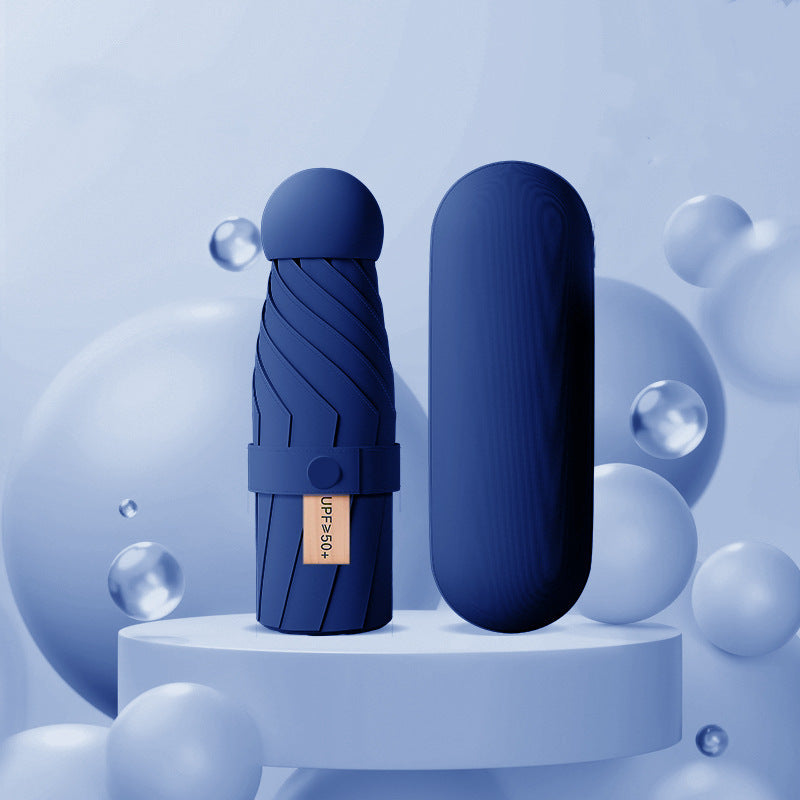 Damer UV-beskyttende sammenleggbar paraply med unikt design Luvikno