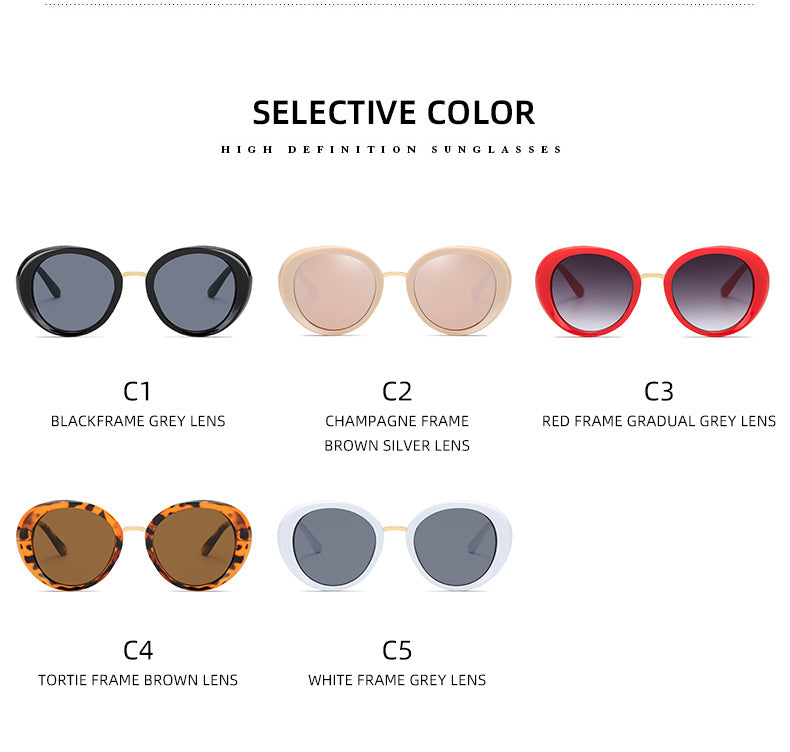 Dame vintage solbrille i elegant skjolddesign Luvikno