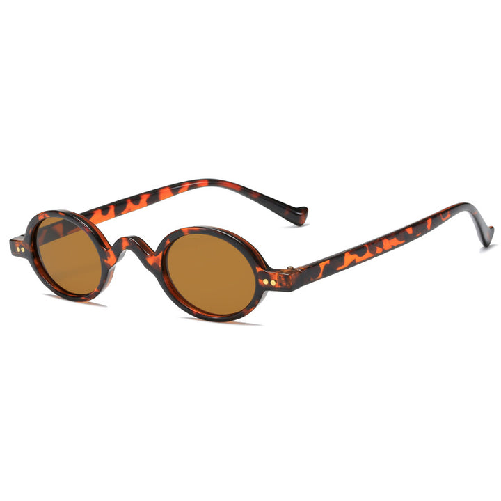 Dame rund solbrille i retrostil Luvikno